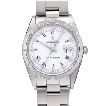ロレックス オイスターパーペチュアル デイト 15210 ホワイト メンズ 時計 【中古】【wristwatch】
