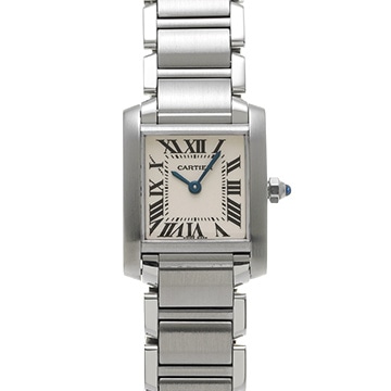 カルティエ タンクフランセーズ SM W51008Q3 シルバー レディース 時計 【中古】【wristwatch】