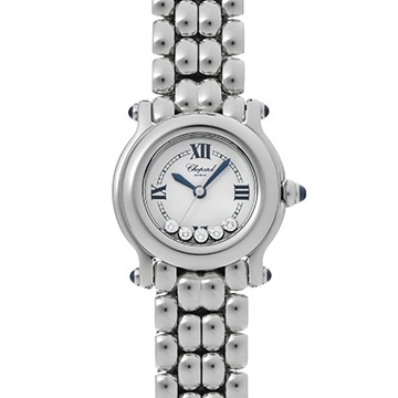ショパール ハッピースポーツ 27/8250-23 ホワイト/ダイヤモンド レディース 時計 【中古】【wristwatch】
