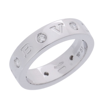 ブルガリ ローマンソルベ リング #51 シルバー K18ホワイトゴールド WG レディース ジュエリー 【中古】【jewelry】