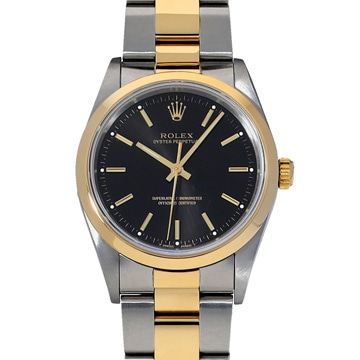 ロレックス オイスターパーペチュアル 14203 ブラック メンズ 時計 【中古】【wristwatch】