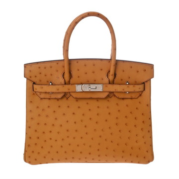 エルメス バーキン 30 チェスナッツ オーストリッチ レディース バッグ 【中古】【bag】