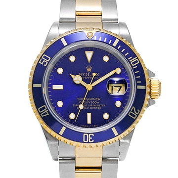 ロレックス サブマリーナ デイト 16613 ブルー メンズ 時計 【中古】【wristwatch】
