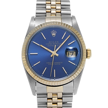 ロレックス デイトジャスト 16233 ブルー メンズ 時計 【中古】【wristwatch】