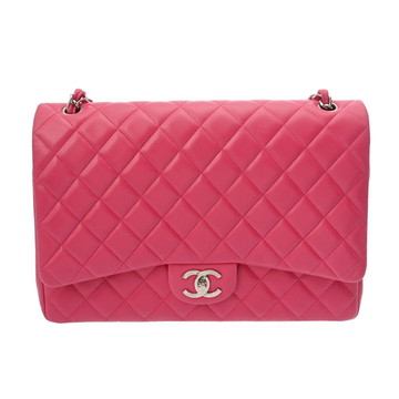 シャネル マトラッセ Wフラップ Wチェーンショルダー 33 ピンク A58601 ラムスキン レディース バッグ 【中古】【bag】