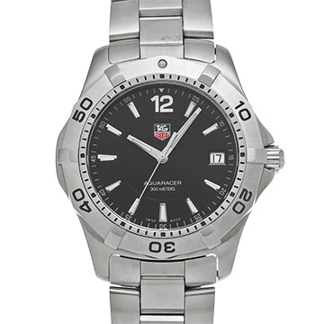タグ ホイヤー アクアレーサー クォーツ WAF1110.BA0800 ブラック メンズ 時計 【中古】【wristwatch】