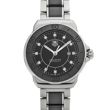 タグ ホイヤー フォーミュラ1 クォーツ WAH1314.BA0867 ブラック/ダイヤモンド レディース 時計 【中古】【wristwatch】