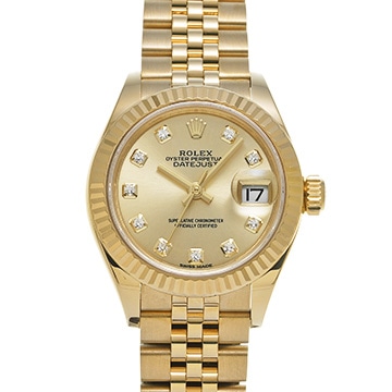 ロレックス デイトジャスト 279178G シャンパン/ダイヤモンド レディース 時計 【中古】【wristwatch】
