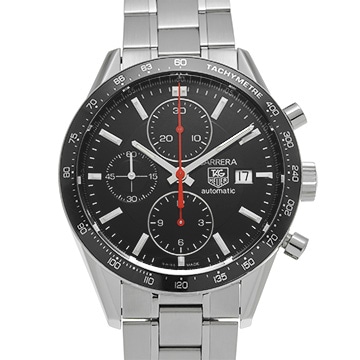 タグ ホイヤー カレラ キャリバー16 クロノグラフ CV2014.BA0794 ブラック メンズ 時計 【中古】【wristwatch】