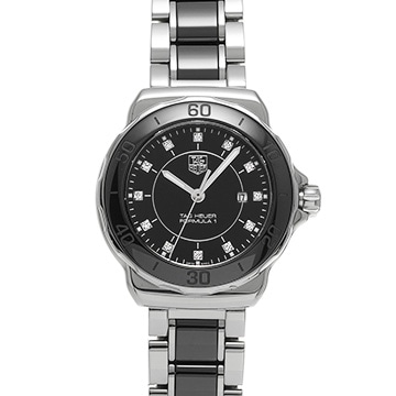 タグ ホイヤー フォーミュラ1 クォーツ WAH1314.BA0867 ブラック/ダイヤモンド レディース 時計 【中古】【wristwatch】