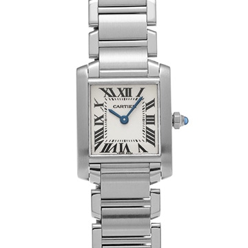 カルティエ タンクフランセーズ SM W51008Q3 シルバー レディース 時計 【中古】【wristwatch】
