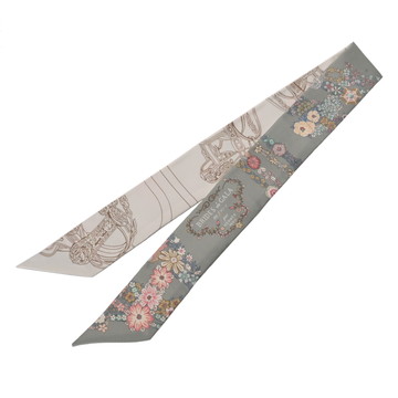 エルメス ツイリー BRIDES DE GALA EN FLEUR & EYELINER ブラック系マルチカラー 064220S シルク100％ レディース 【未使用】【other】