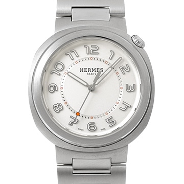 エルメス エルメス カット GM 36 mm W403190WW00 シルバー ユニセックス 時計 【中古】【wristwatch】