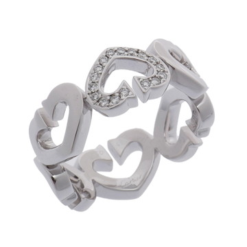 カルティエ Cハートリング #49 シルバー B4041549 K18ホワイトゴールド WG レディース ジュエリー 【中古】【jewelry】