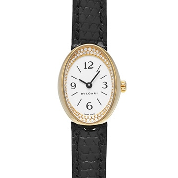 ブルガリ オーバル OV27G ホワイト/ダイヤモンド レディース 時計 【中古】【wristwatch】