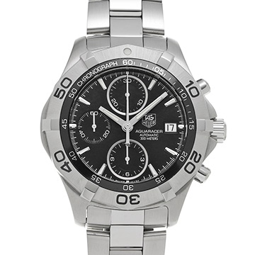 タグ ホイヤー ニューアクアレーサー クロノグラフ CAF2110.BA0809 ブラック メンズ 時計 【中古】【wristwatch】