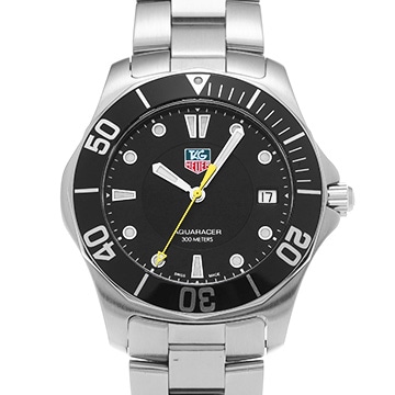 タグ ホイヤー アクアレーサー クォーツ WAB1110.BA0800 ブラック メンズ 時計 【中古】【wristwatch】