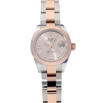 ロレックス レディ デイトジャスト 28 279171G ロゼカラー/ダイヤモンド レディース 時計 【中古】【wristwatch】