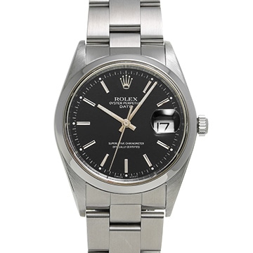 ロレックス オイスターパーペチュアル デイト 15200 ブラック メンズ 時計 【中古】【wristwatch】
