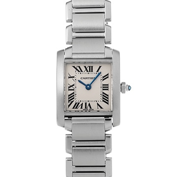 カルティエ タンクフランセーズ SM W51008Q3 シルバー レディース 時計 【中古】【wristwatch】
