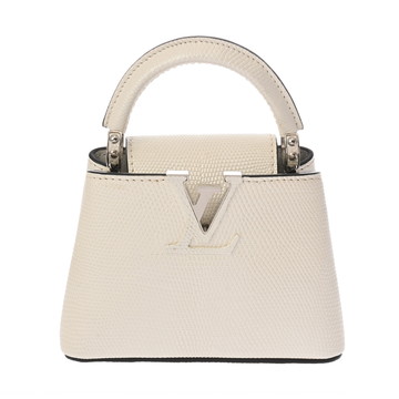 ルイ ヴィトン カプシーヌ NANO ホワイト リザード レディース バッグ 【中古】【bag】