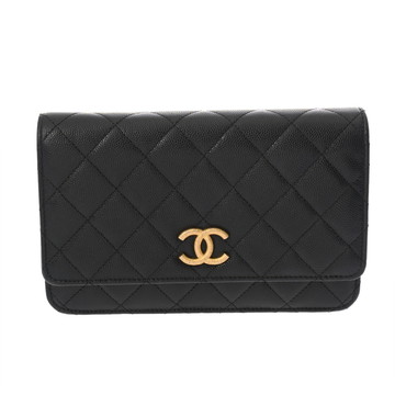シャネル マトラッセ チェーンウォレット ブラック AP3516 グレインカーフスキン レディース バッグ 【中古】【bag】