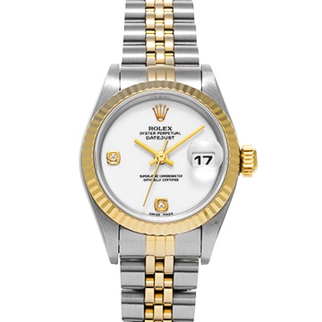 ロレックス デイトジャスト 79173 2BR ホワイト/ダイヤモンド レディース 時計 【中古】【wristwatch】