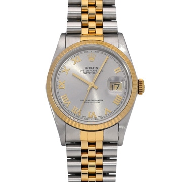 ロレックス デイトジャスト 16233 グレー メンズ 時計 【中古】【wristwatch】