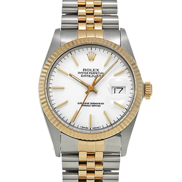 ロレックス デイトジャスト 16013 ホワイト メンズ 時計 【中古】【wristwatch】