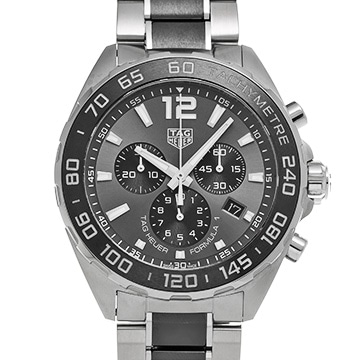 タグ ホイヤー フォーミュラ1 クォーツ クロノグラフ CAZ1011.BA0842 グレー/ブラック メンズ 時計 【中古】【wristwatch】