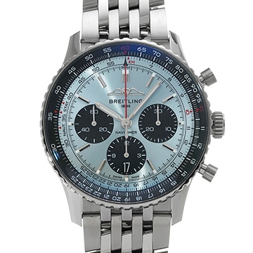 ブライトリング ナビタイマー B01 クロノグラフ 43 AB0138241C1A1 アイスブルー/ブラック メンズ 時計 【中古】【wristwatch】