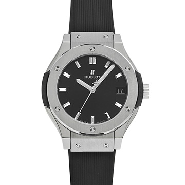 ウブロ クラシックフュージョン チタニウム 581.NX.1470.RX ブラック レディース 時計 【中古】【wristwatch】