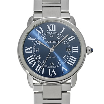 カルティエ ロンドソロ XL WSRN0023 ブルー メンズ 時計 【中古】【wristwatch】
