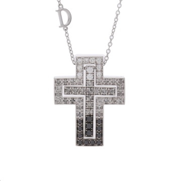 ダミアーニ ベルエポック ブラックシェード ネックレス #S シルバー 20102479 K18ホワイトゴールド WG レディース ジュエリー 【中古】【jewelry】