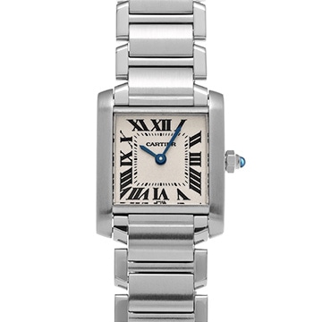カルティエ タンクフランセーズ SM W51008Q3 シルバー レディース 時計 【中古】【wristwatch】