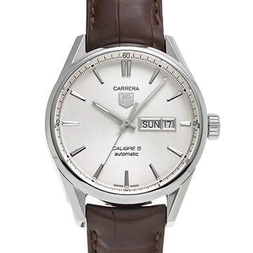 タグ ホイヤー カレラ キャリバー5 デイデイト WAR201B.FC6291 シルバー メンズ 時計 【中古】【wristwatch】