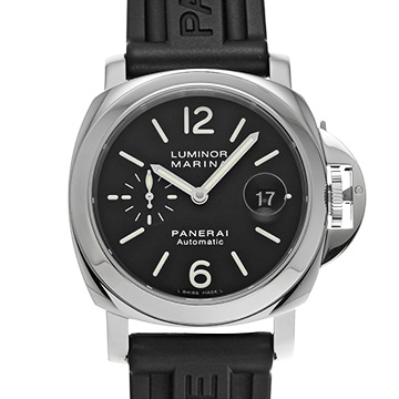 パネライ ルミノールマリーナ オートマティック PAM00104 ブラック メンズ 時計 【中古】【wristwatch】