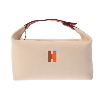 エルメス ブリッド ア ブラック GM ナチュラル コットンキャンバス レディース バッグ 【中古】【bag】