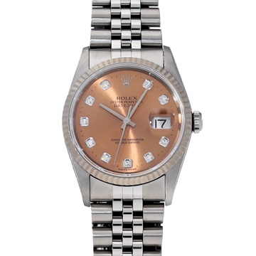 ロレックス デイトジャスト 16234G ピンク/ダイヤモンド メンズ 時計 【中古】【wristwatch】