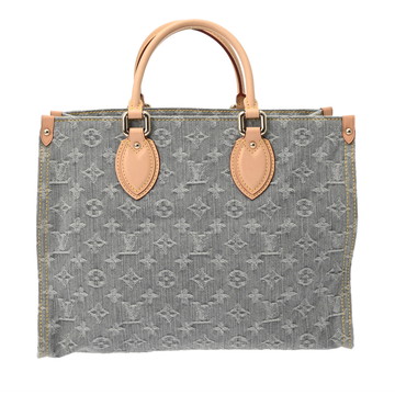 ルイ ヴィトン オンザゴー MM 2WAY ウォッシュドグレー M13189 モノグラムデニム レディース バッグ 【中古】【bag】