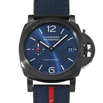 パネライ ルミノール クアランタ スティール DLC ルナロッサ PAM01408 ブルー メンズ 時計 【中古】【wristwatch】