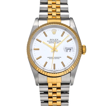 ロレックス デイトジャスト 16233 ホワイト メンズ 時計 【中古】【wristwatch】