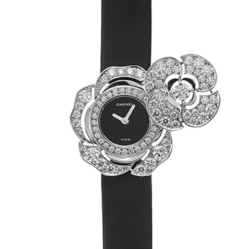 シャネル カメリア J11460 ブラック レディース 時計 【中古】【wristwatch】