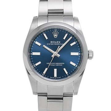 ロレックス オイスターパーペチュアル 34 124200 ブルー ユニセックス 時計 【中古】【wristwatch】