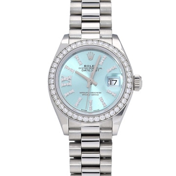 ロレックス レディ デイトジャスト 279136RBR アイスブルー/ダイヤモンド レディース 時計 【中古】【wristwatch】