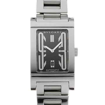 ブルガリ レッタンゴロ RT45S ブラック メンズ 時計 【中古】【wristwatch】
