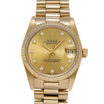 ロレックス デイトジャスト 68278G シャンパン/ダイヤモンド ユニセックス 時計 【中古】【wristwatch】