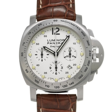 パネライ ルミノール クロノグラフ デイライト PAM00251 ホワイト メンズ 時計 【中古】【wristwatch】