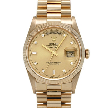 ロレックス デイデイト 18238A シャンパン/ダイヤモンド メンズ 時計 【中古】【wristwatch】