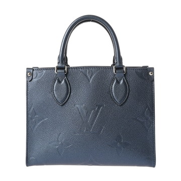 ルイ ヴィトン オンザゴー PM 2WAY ネイビーブルー M58956 モノグラムアンプラント レディース バッグ 【中古】【bag】
